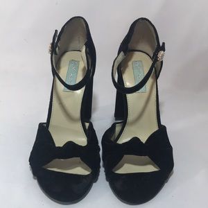 Black Betsey Johnson blocked heel